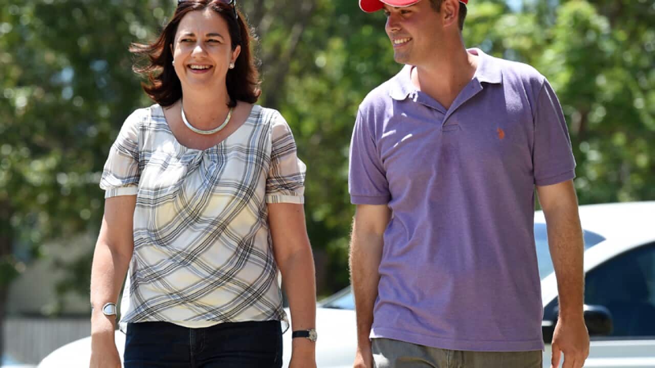 Queensland Premier Annastacia Palaszczuk and Morayfield MP Mark Ryan