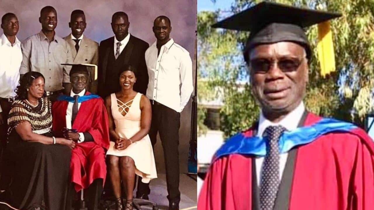 Abraham Jok Mabok and his family in Perth