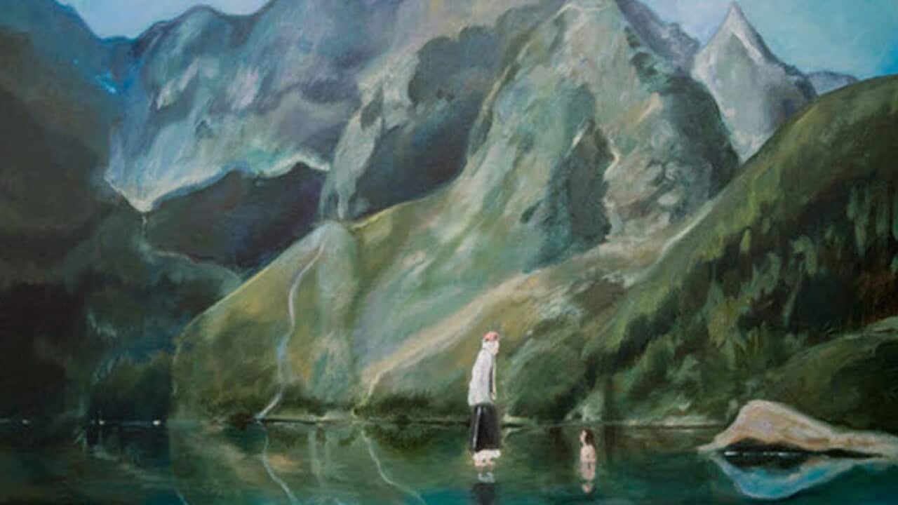 Janosik in High Tatras, painting