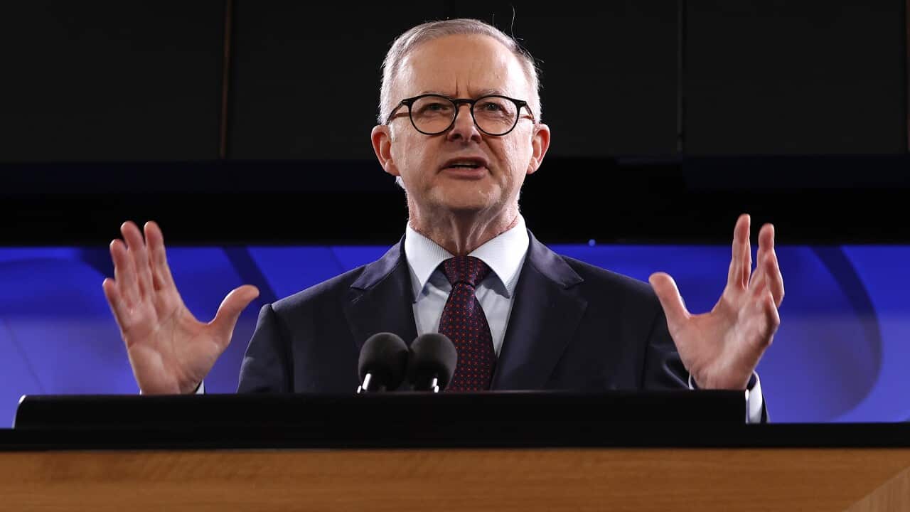 Labor Leader Anthony Albanese Speaks At National Press Club Ahead Of Federal Election