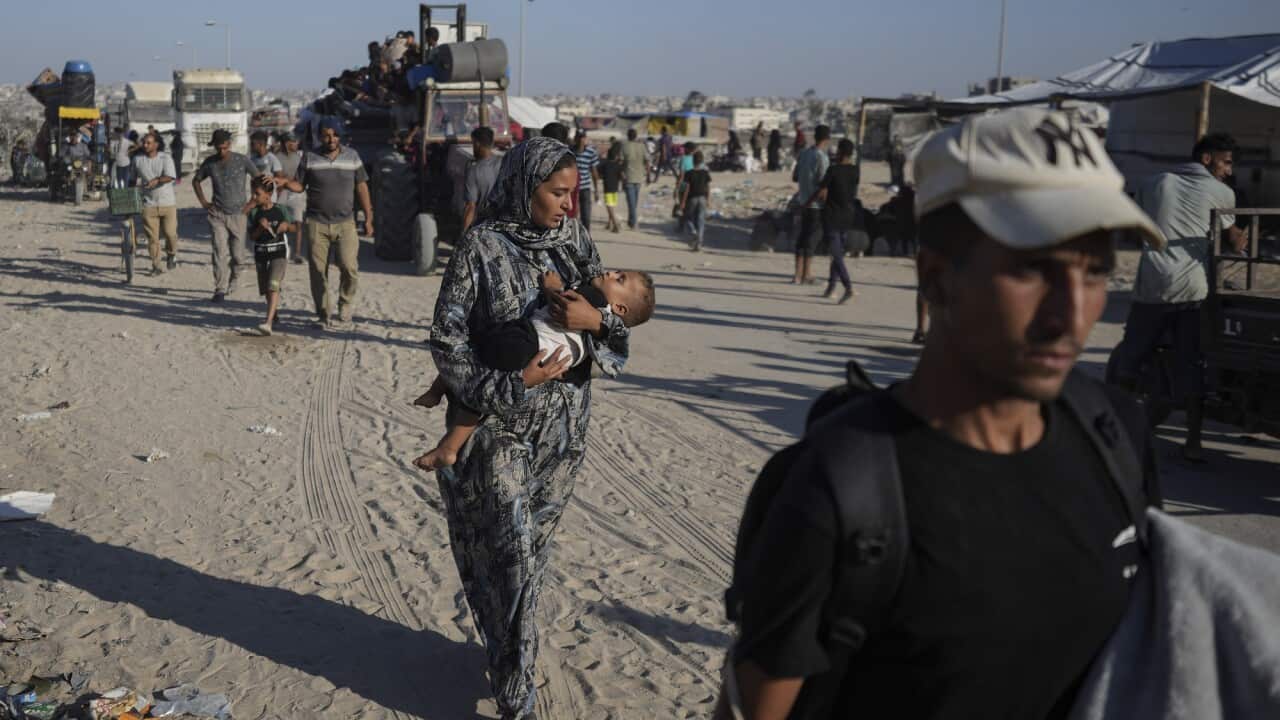Thousands of Palestinians in Khan Younis flee again, after the Israel military orders another mass evacuation_AAP
