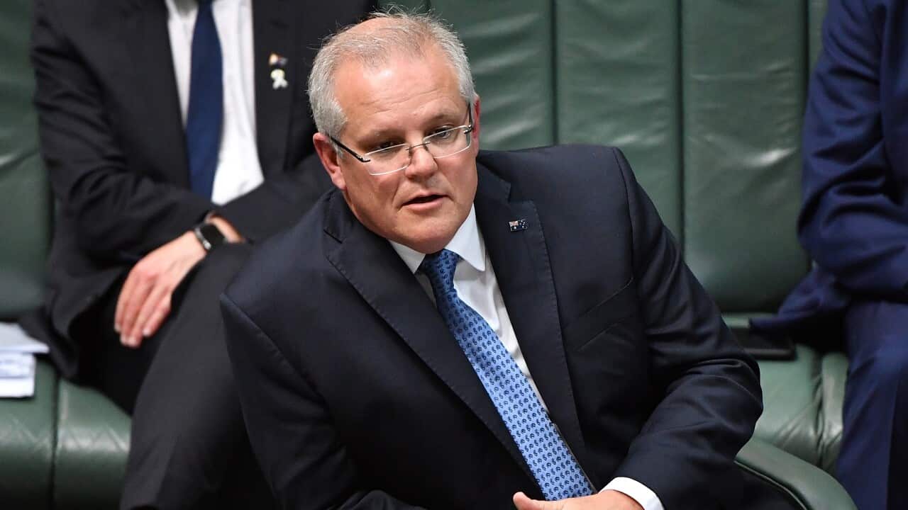 Prime Minister Scott Morrison in Question Time.