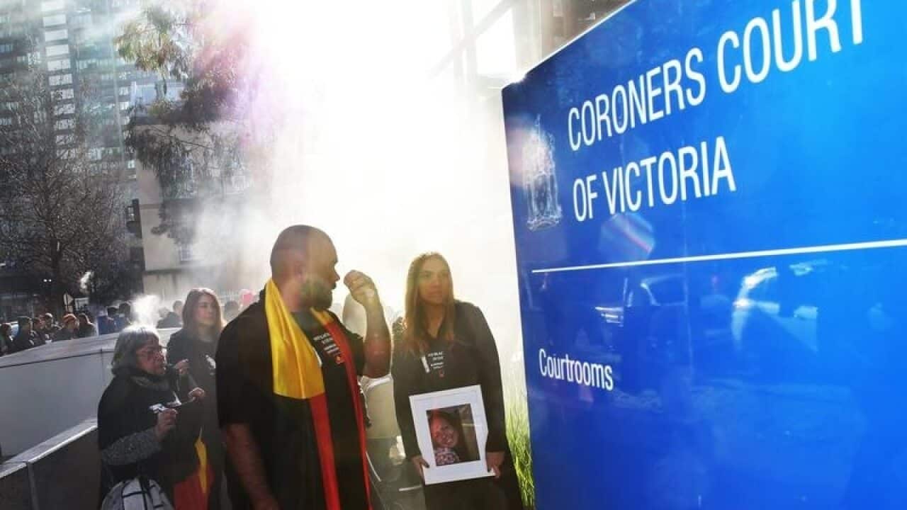 Children of Tanya Day outside of the Coroners Court of Victoria during the coronial inquest into her death.