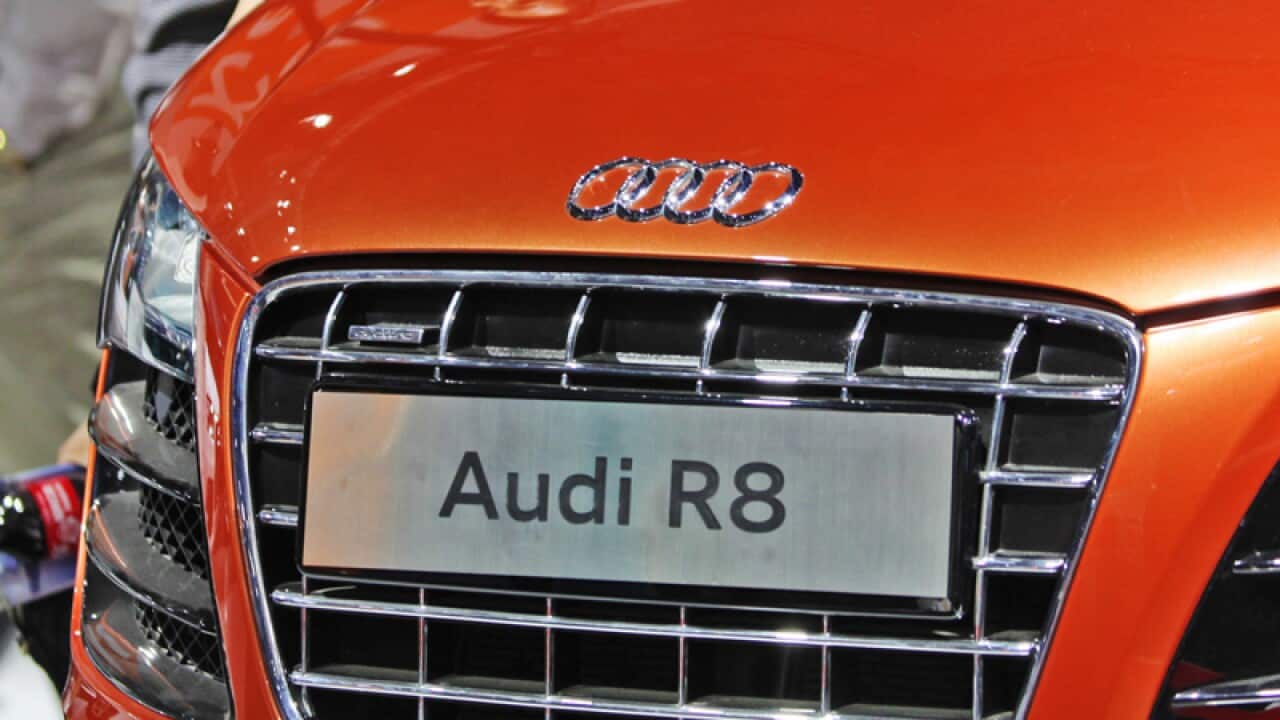 Audi R8 car at a show.