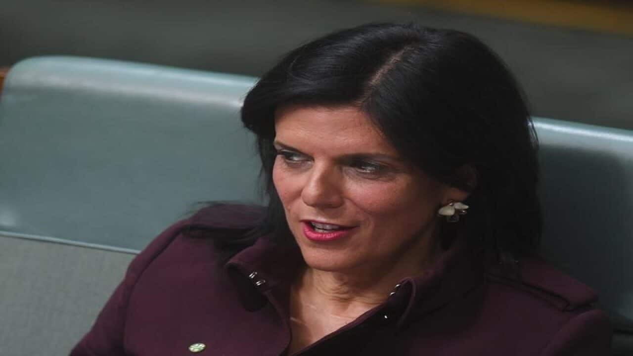 Liberal MP Julia Banks reacts during House of Representatives.