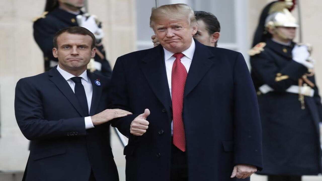 Emmanuel Macron and Donald Trump