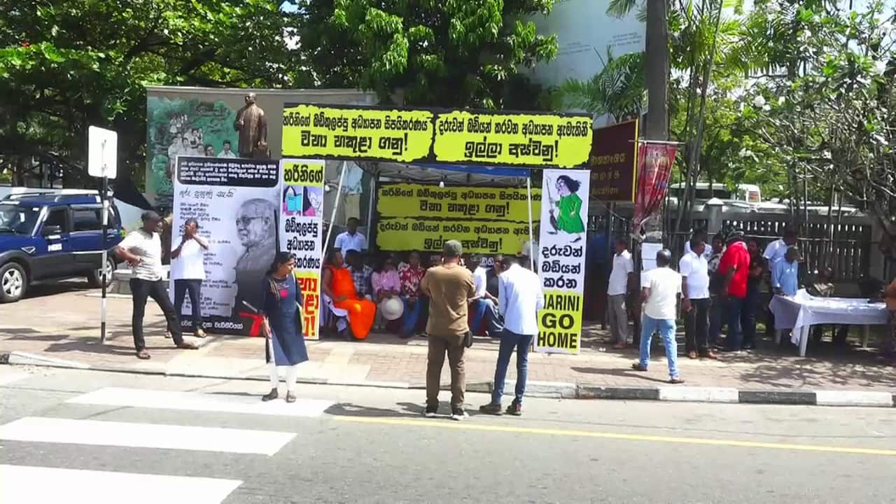 Wimal Weerawansa Satyagraha protest in Colombo 