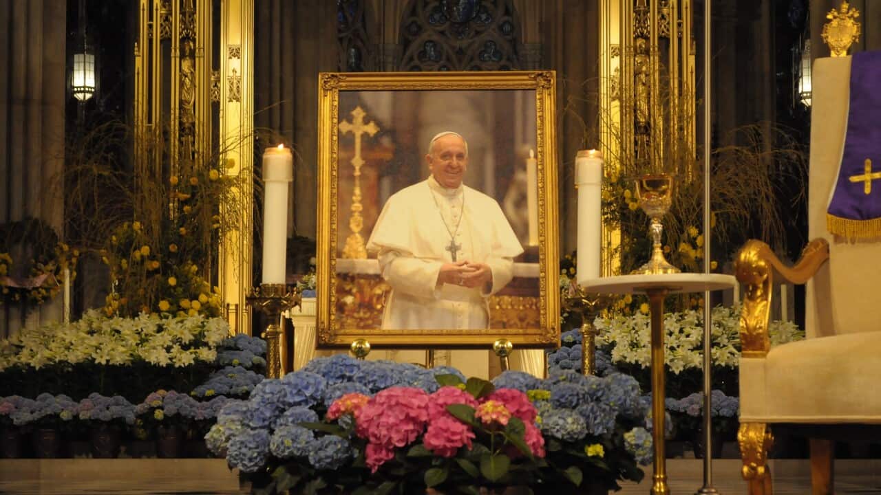 Pope Francis memorial in New York, USA - 21 Apr 2025