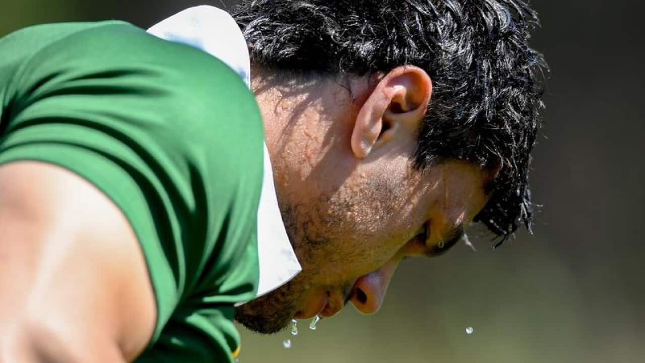 Jordan McLean during a training session
