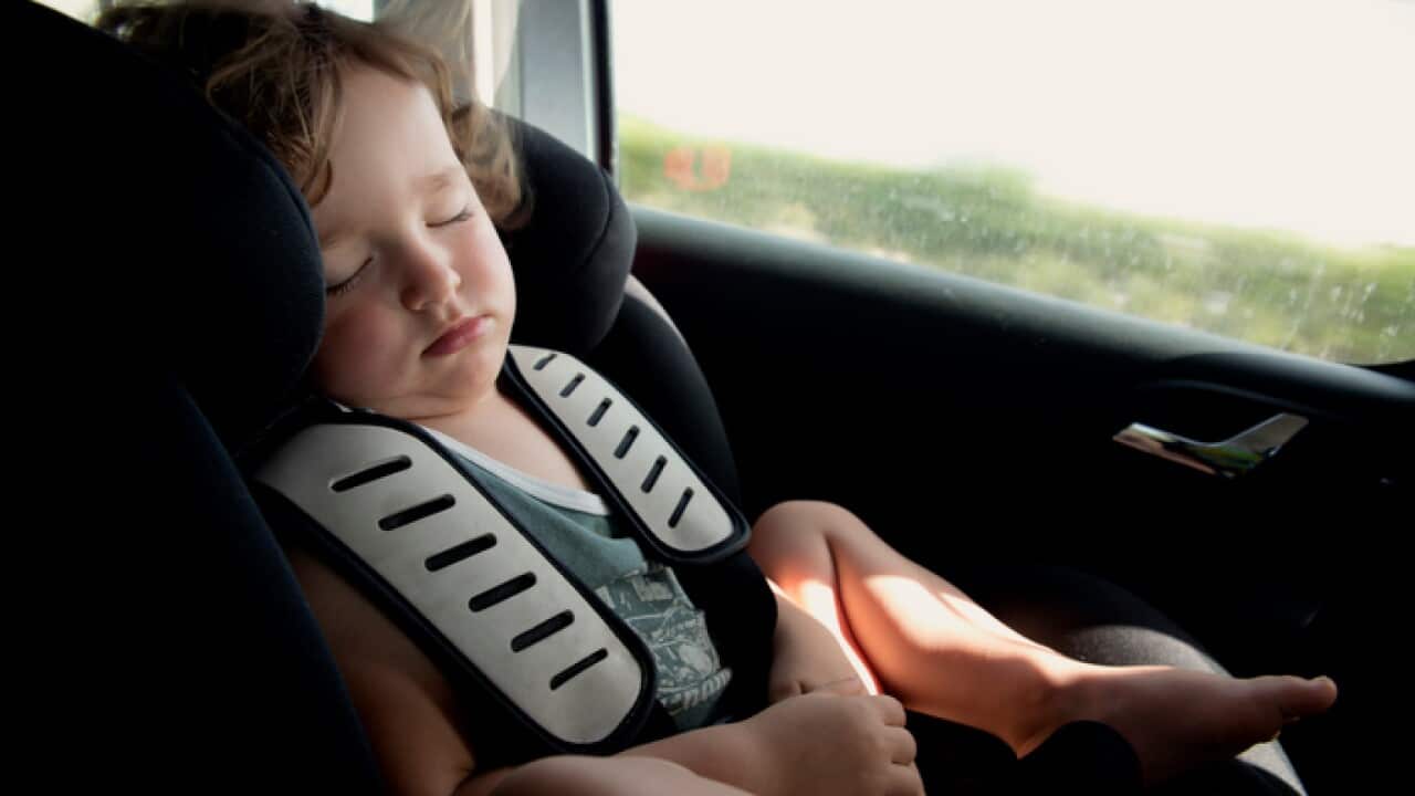 child left unattended in car