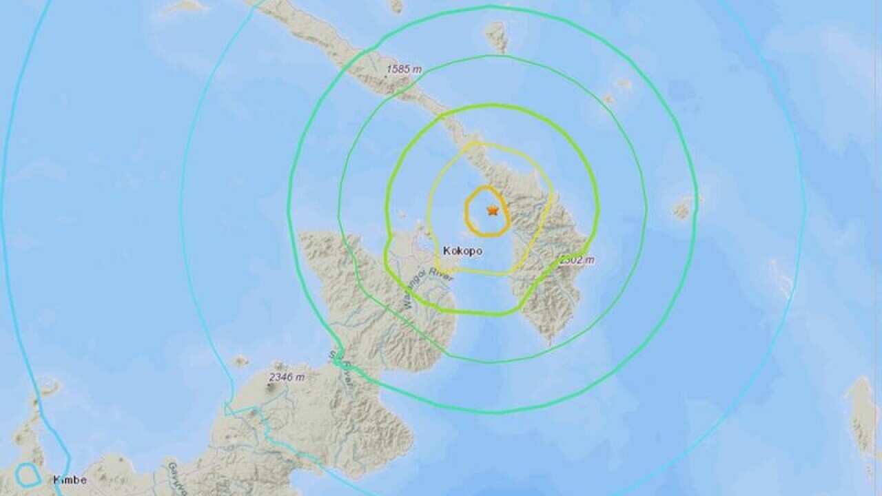 A map from the USGS shows the location of the earthquake