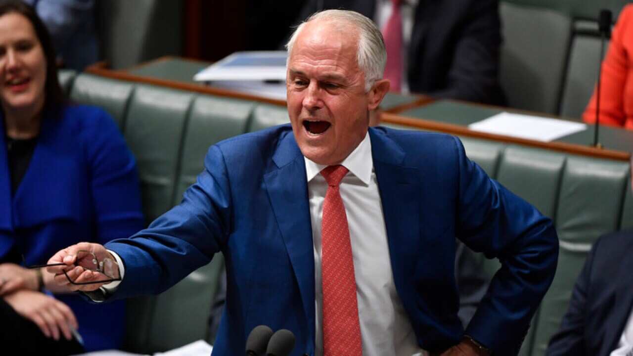 Prime Minister Malcolm Turnbull during Question Time in the House of Representatives at Parliament House in Canberra, Monday, February 5, 2018. (AAP Image/Mick Tsikas) NO ARCHIVING