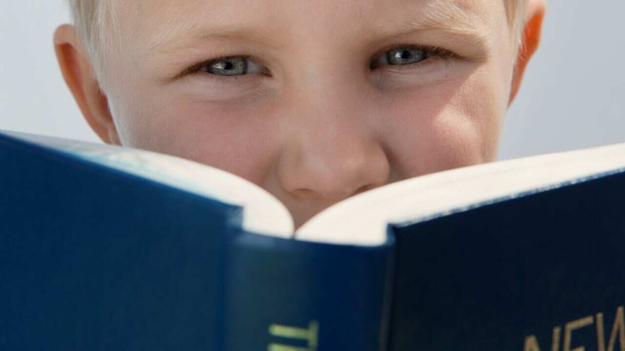 Child reading the Bible