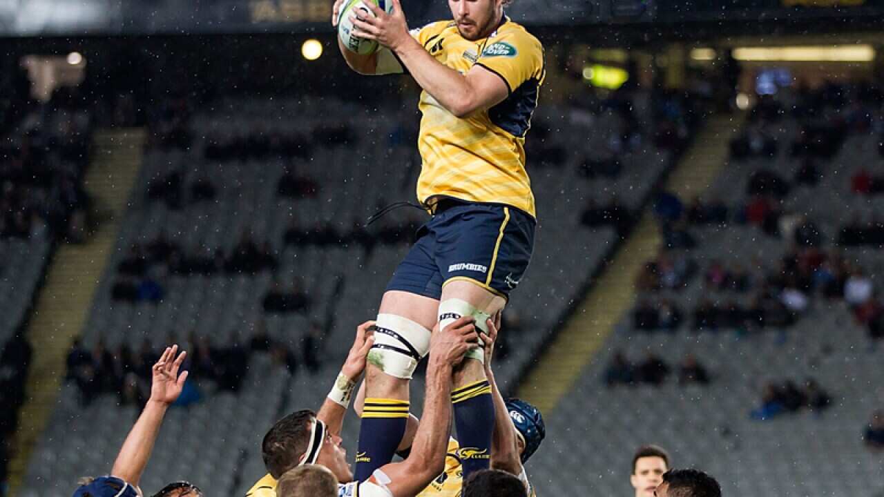 ACT Brumbies lock Sam Carter (C)
