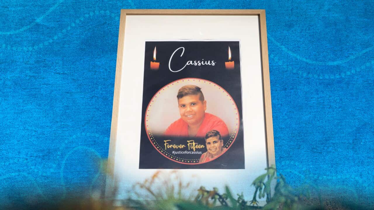A memorial photo for Cassius Turvey