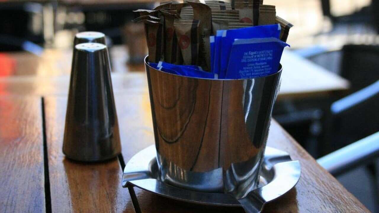 Sugar, salt and pepper.