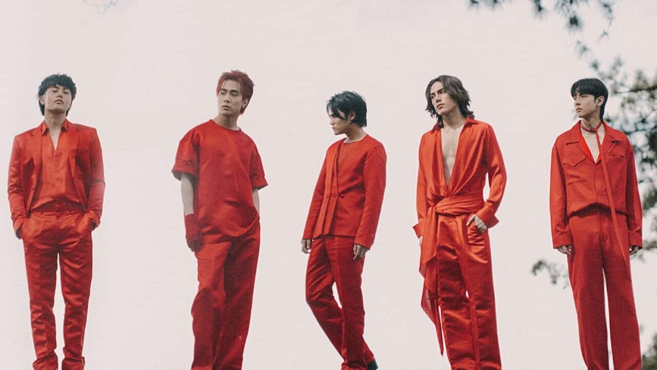 The Filipino pop band SB19, consisting of Pablo, Josh, Stell, Ken, and Justin, is coming to Australia for their 'Simula at Wakas' World Tour in December.