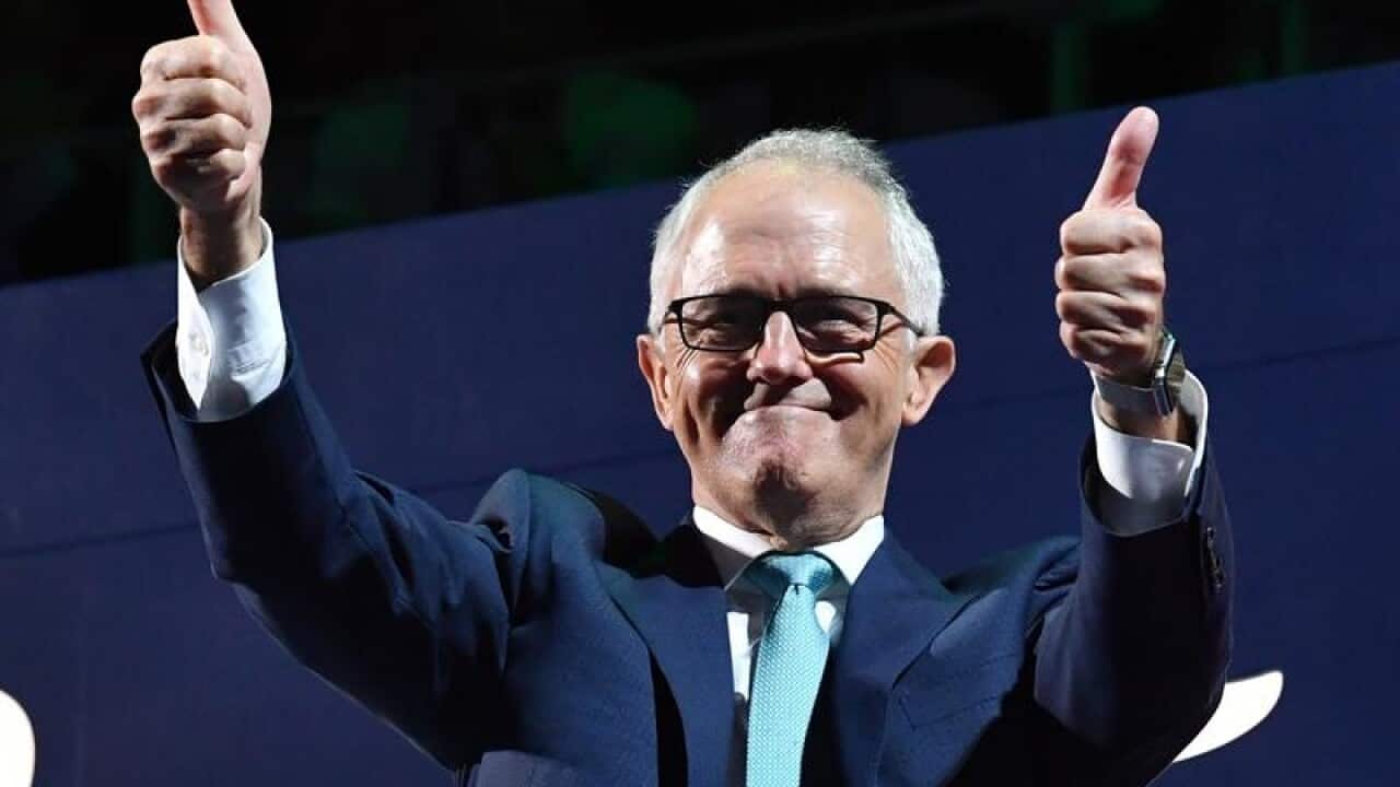 Prime Minister Malcolm Turnbull at the Commonwealth Games.