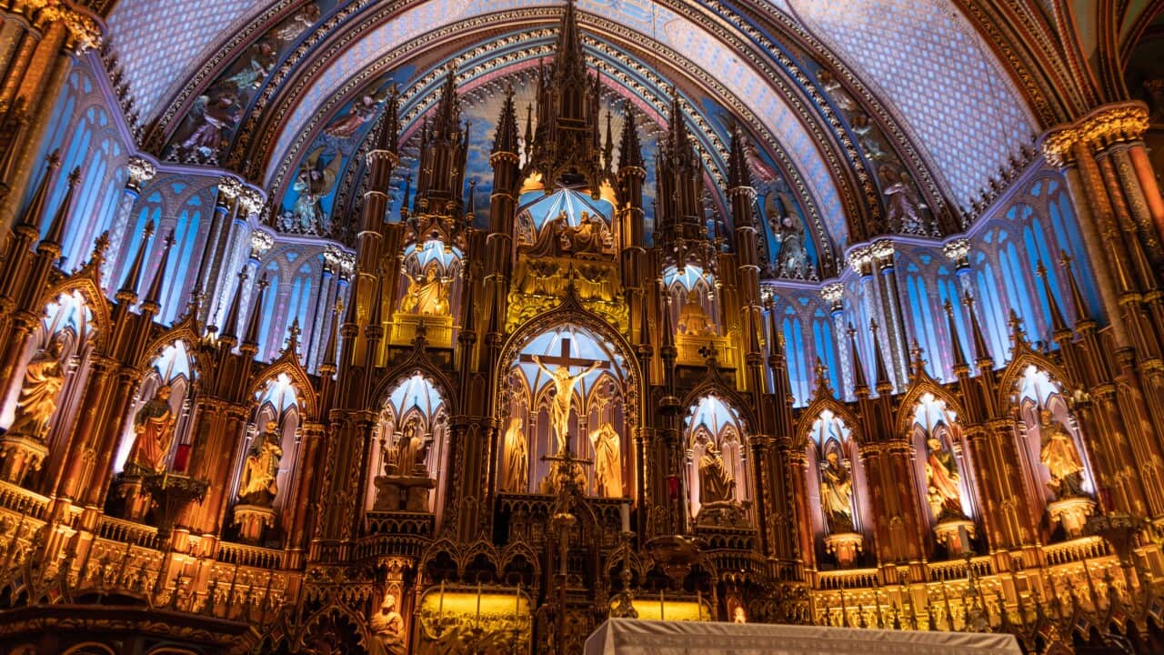 Altar of Notre-Dame Basilica of Montreal, Canada
