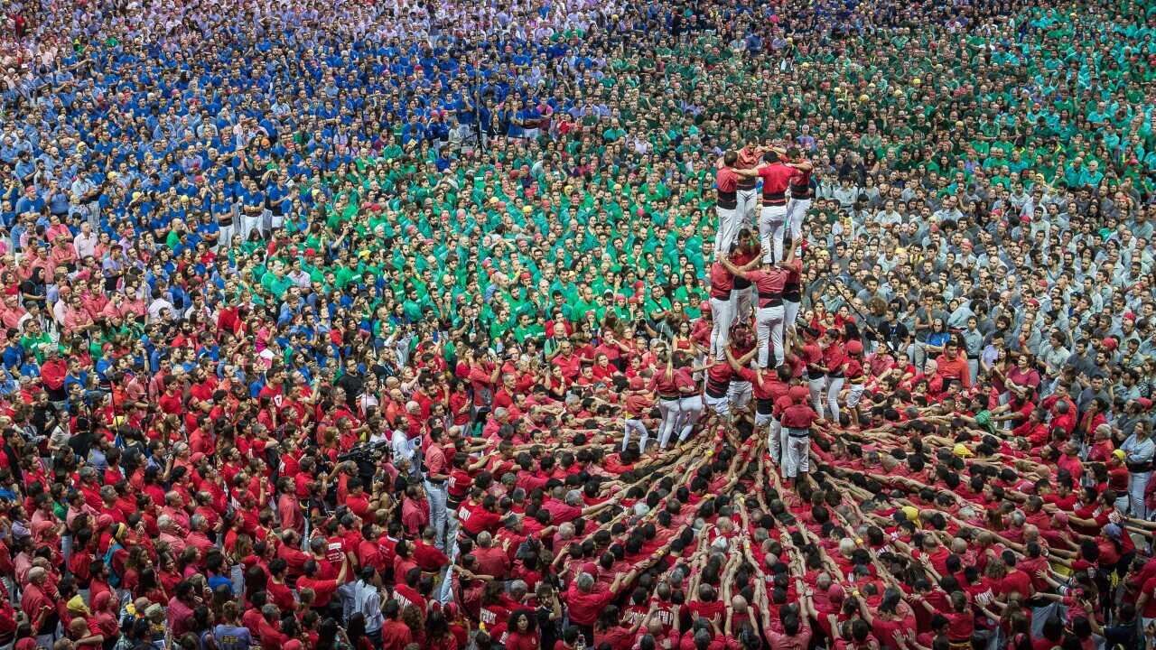 Castelo Humano na competição da Tarragona, Catalunha