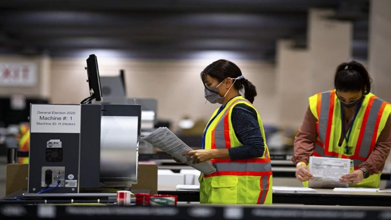 Vote counting spilled over into the third day following Election Day in the US.