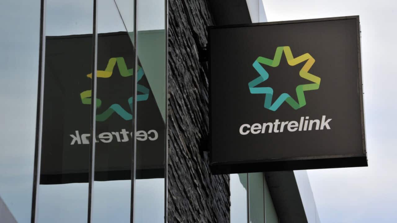 Centrelink signage is seen at the Yarra branch