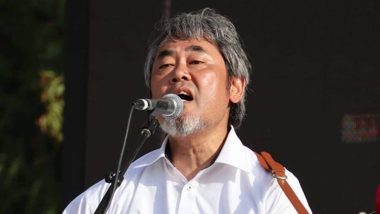 Makoto Tanaka, a Sydney-based Japanese singer, performs for the Matsuri Japan Festival at Darling Harbour in 2019.