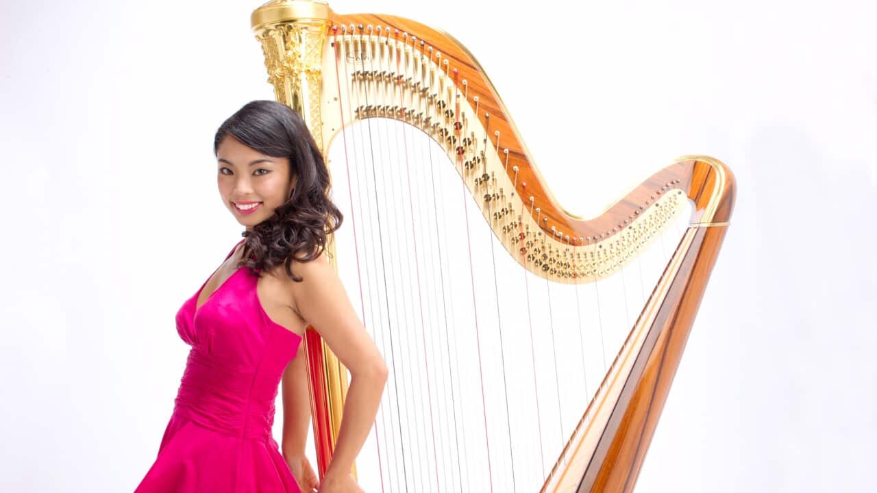 yuko tomonaga harp harpist australia japanese