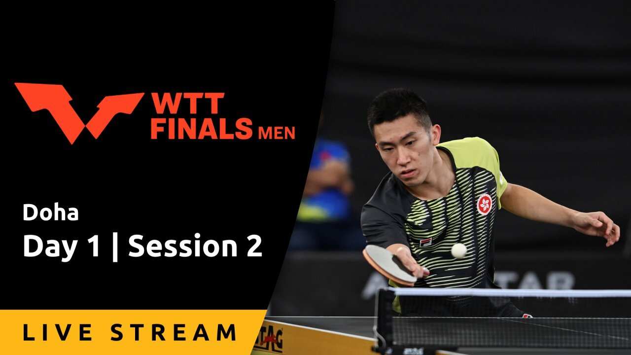Singles Round of 16 - Day 1, Session 2 - Live Stream - WTT Finals Men, Doha
