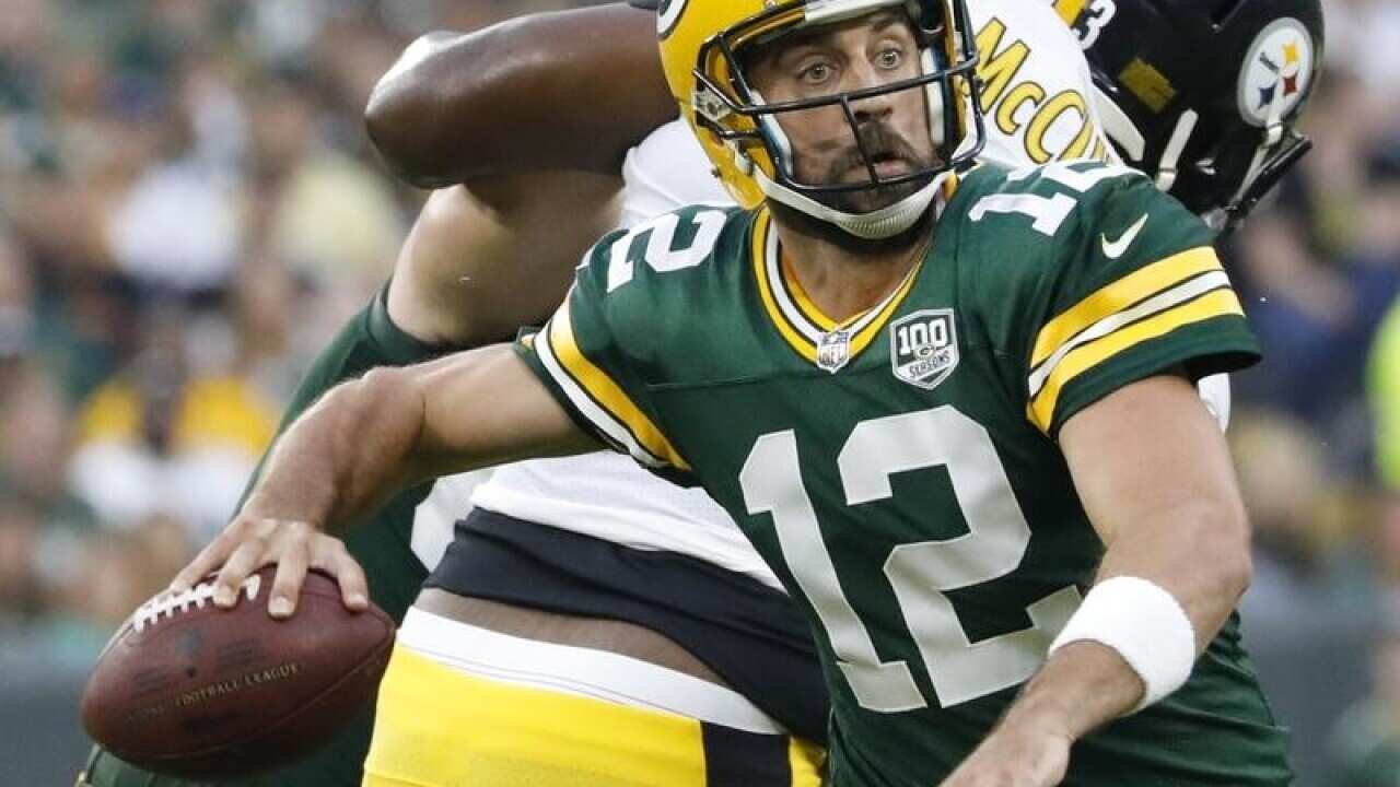 Green Bay Packers' Aaron Rodgers.