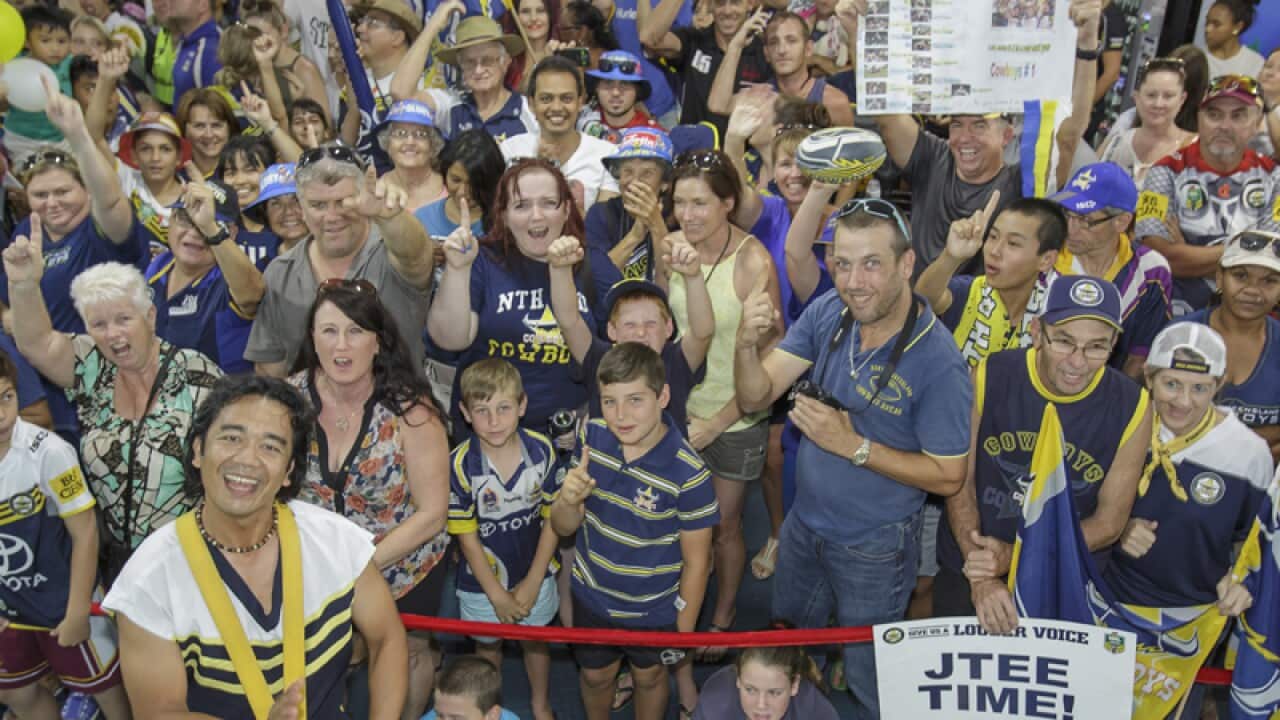 Fans of the North Queensland Cowboys.