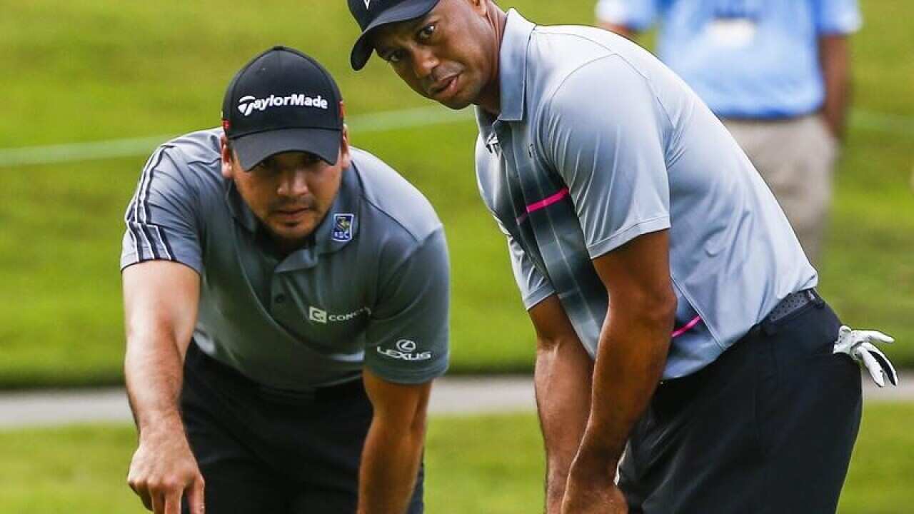 Jason Day and Tiger Woods.