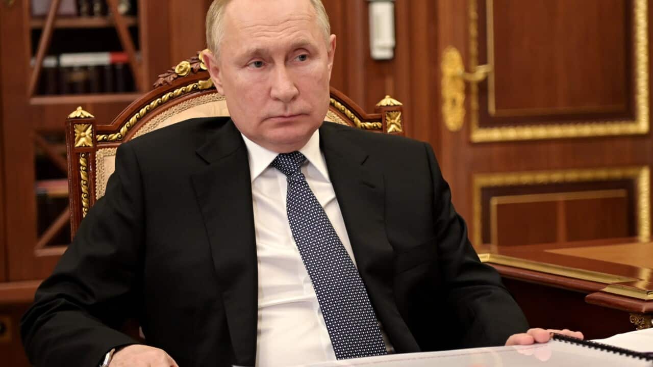 Russian President Vladimir Putin in a meeting