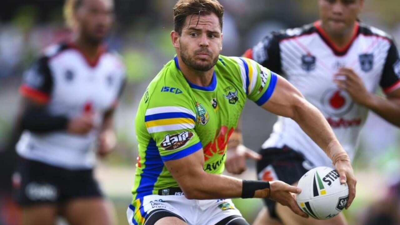 Aidan Sezer of the Raiders in action