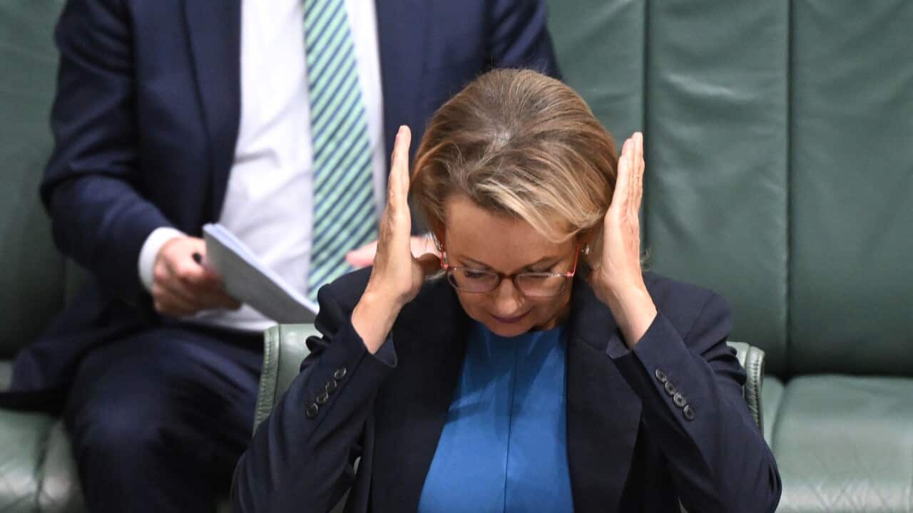 La leader dell'Opposizione Sussan Ley durante un Question Time in parlamento.