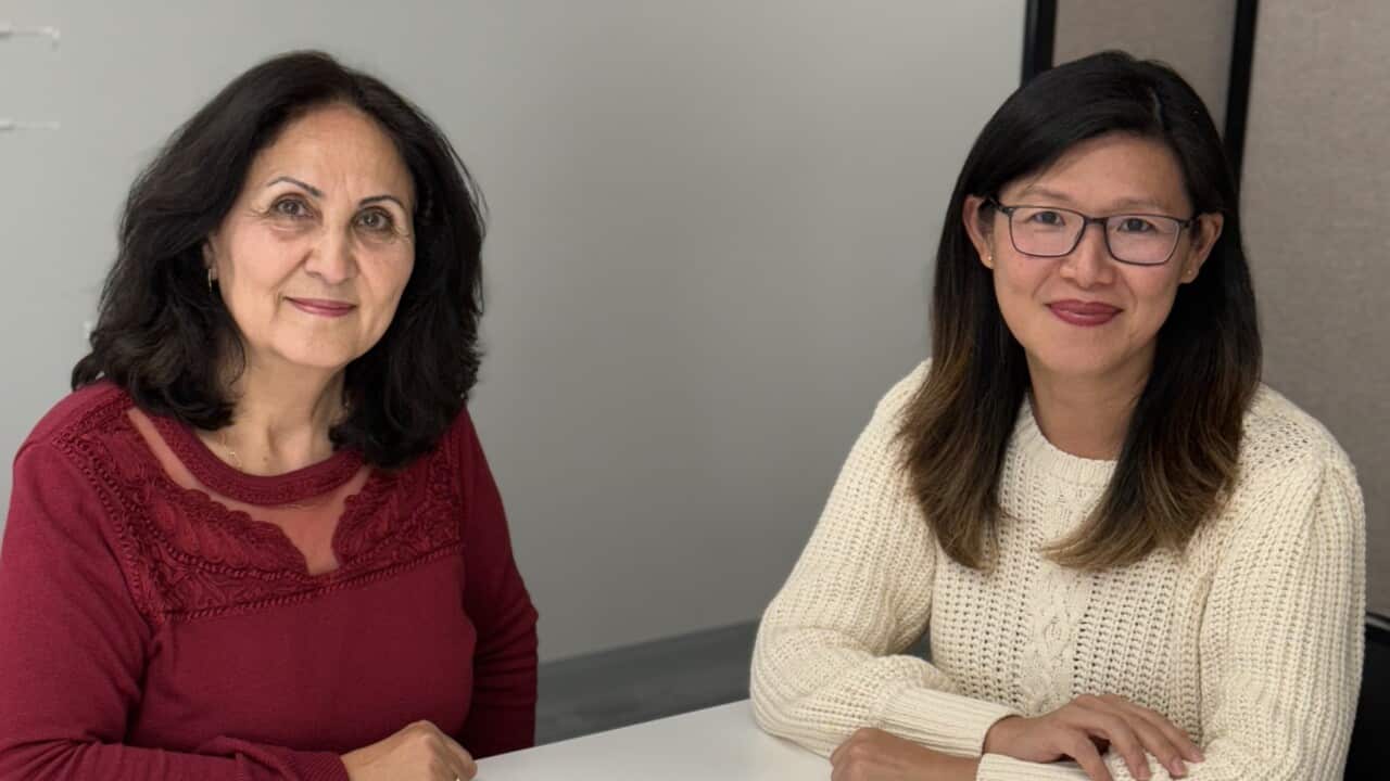 Sisterworks CEO Ifrin Fittock and program participant Fatemeh Zahra Hazrati (Supplied).jpeg