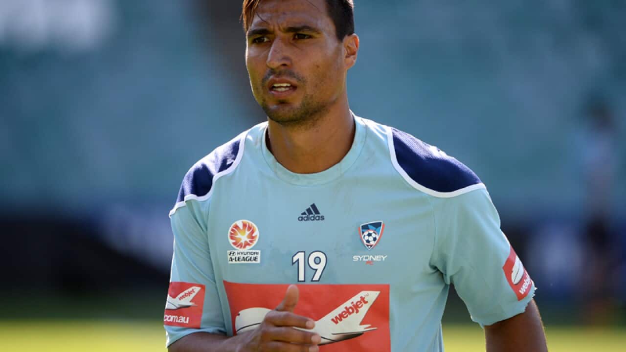 Nick Carle at an earlier Sydney FC training session