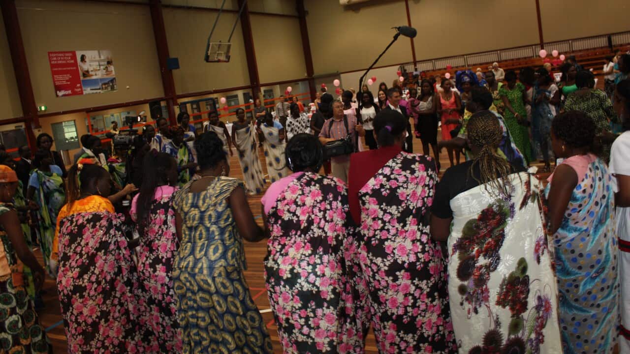 South Sudanese women at the cultural dance Nov 2011