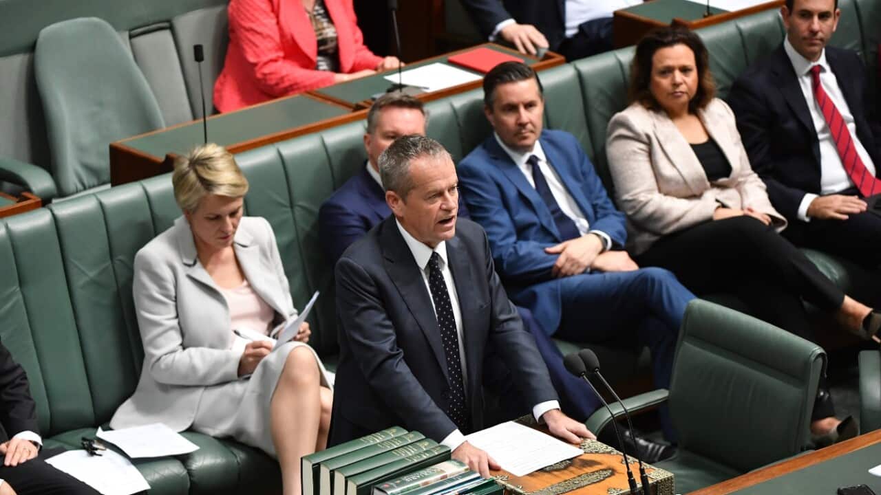 Leader of the Opposition Bill Shorten in the House of Representatives at Parliament House in Canberra, Monday, September 10, 2018.