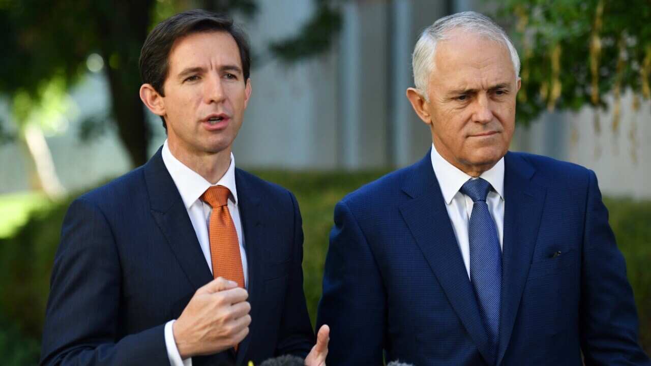Minister for Education Simon Birmingham and Prime Minister Malcolm Turnbull