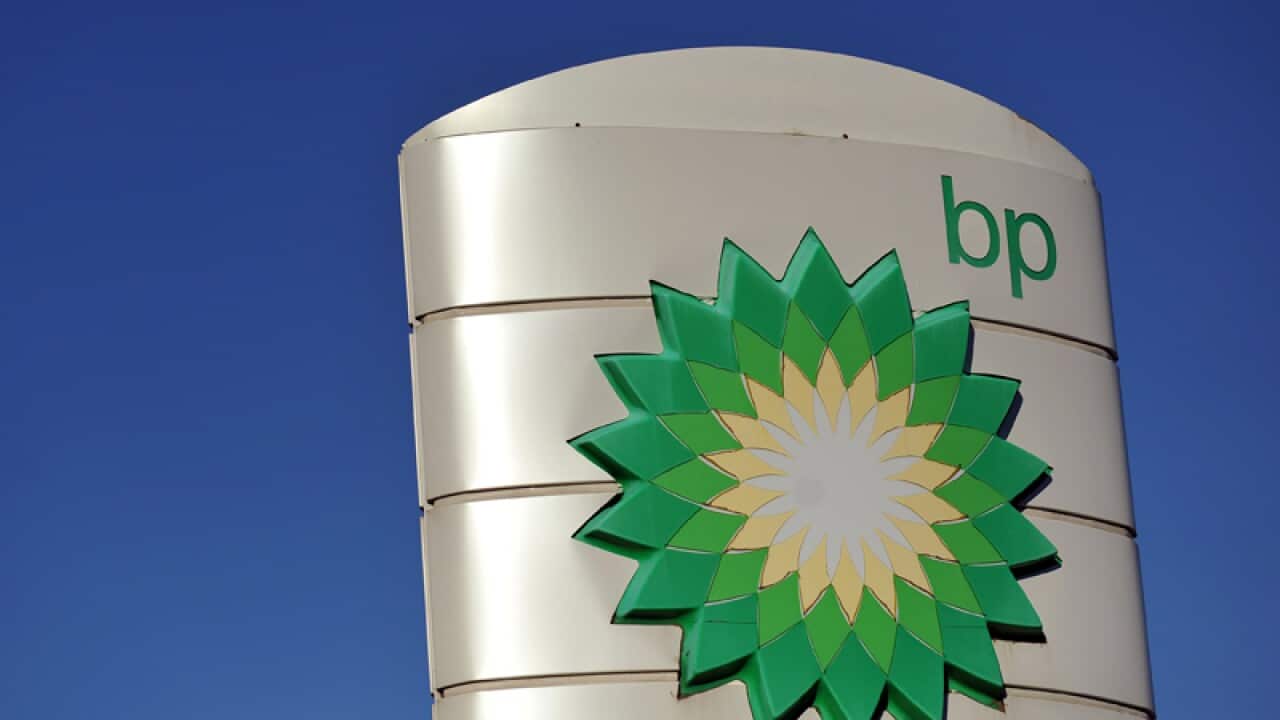 A British Petroleum (BP) sign