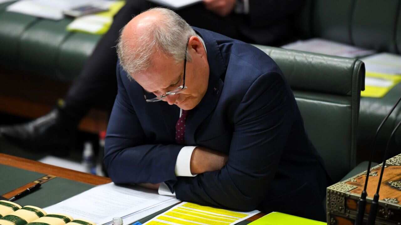 Prime Minister Scott Morrison during Question Time