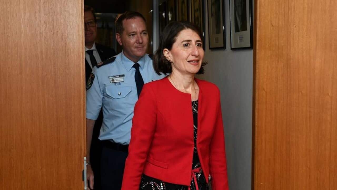 Gladys Berejiklian and Mick Fuller