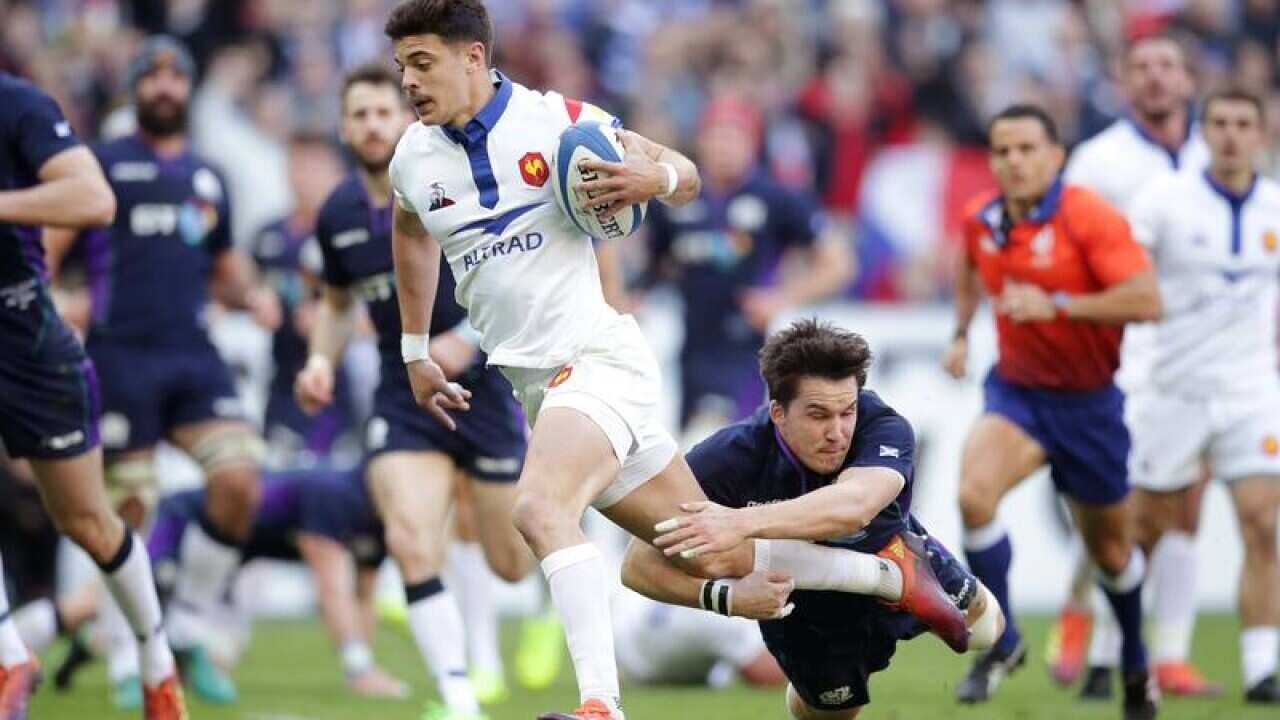 France's Romain Ntamack.