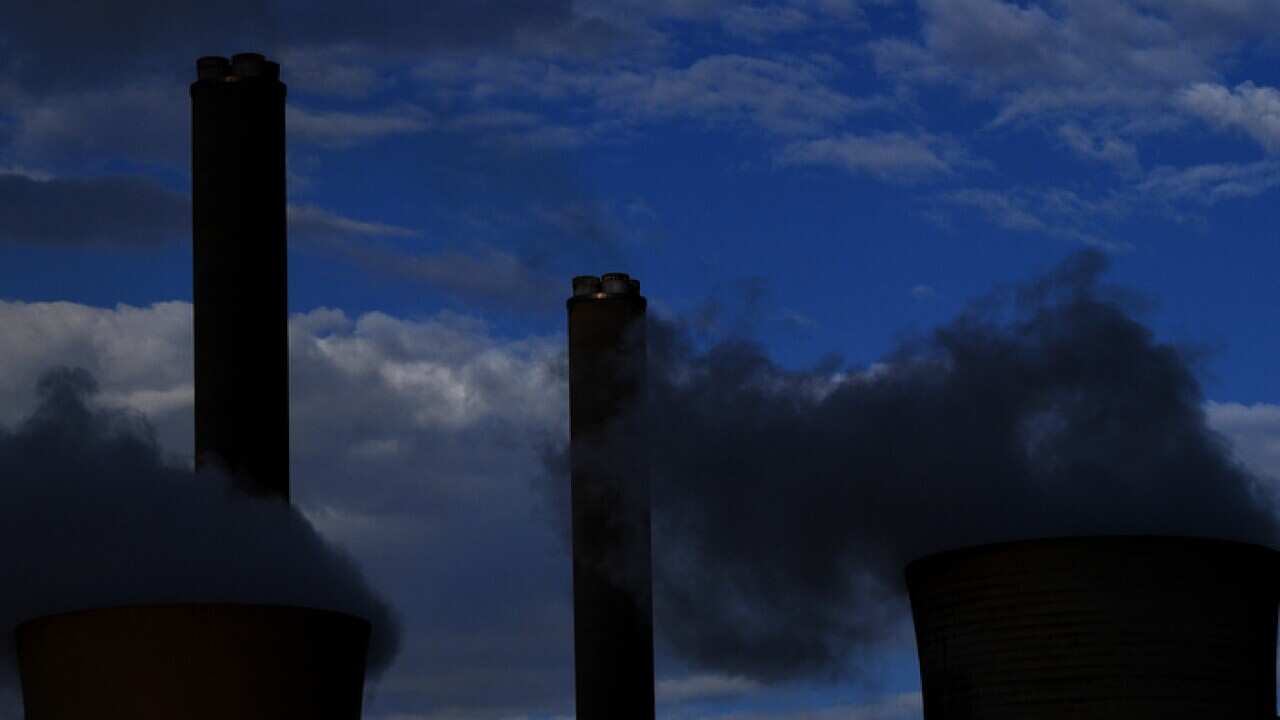 Pollution from a power station in Victoria's Latrobe Valley (AAP)