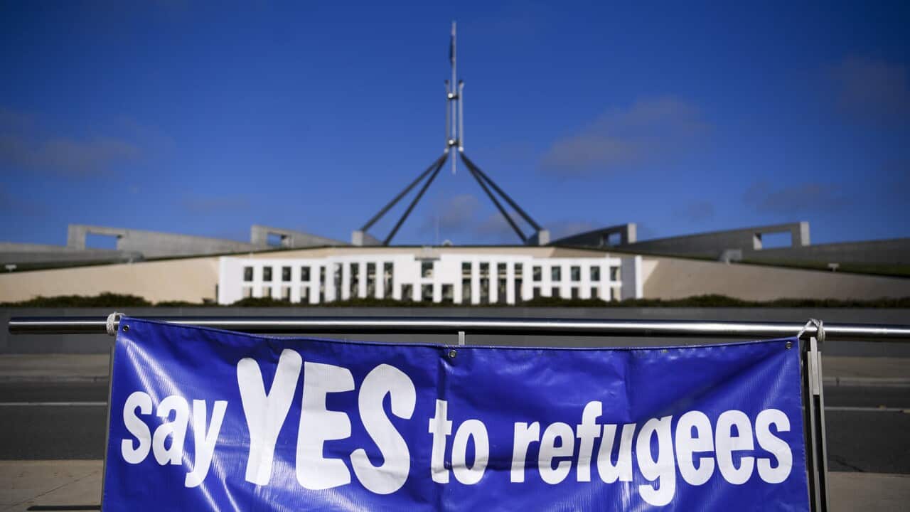A pro refugee rally in Canberra