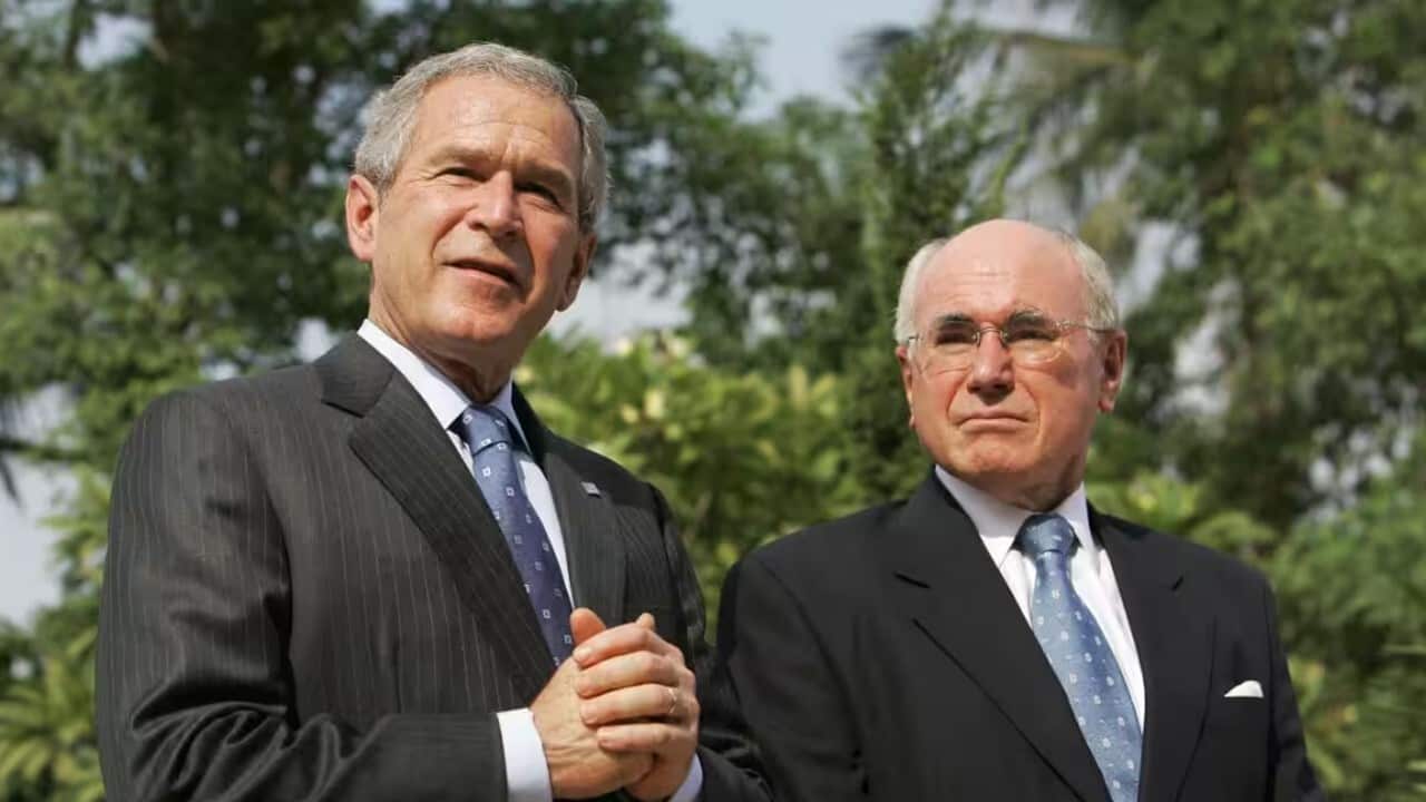 Former US president George W. Bush and former prime minister John Howard.jpg