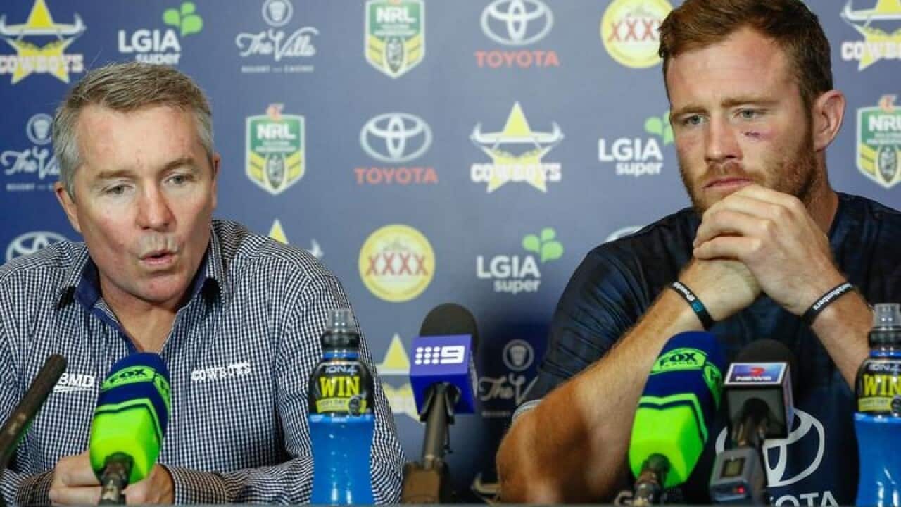 Cowboys coach Paul Green and captain Gavin Cooper.
