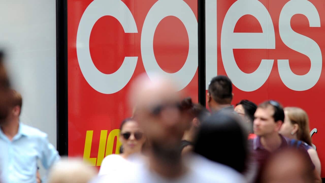 Coles supermarket signage in Sydney