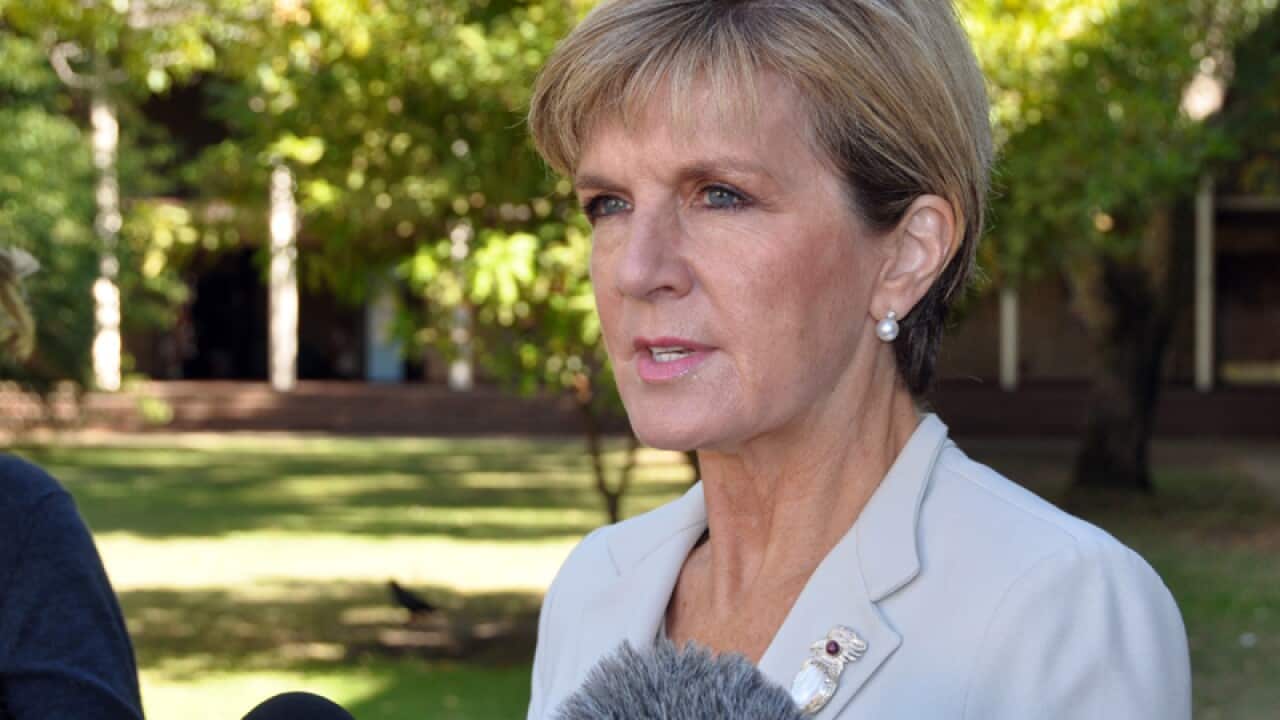Foreign Minister Julie Bishop.